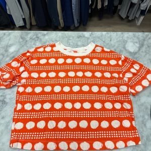 Maeve by Anthropologie crop orange tshirt